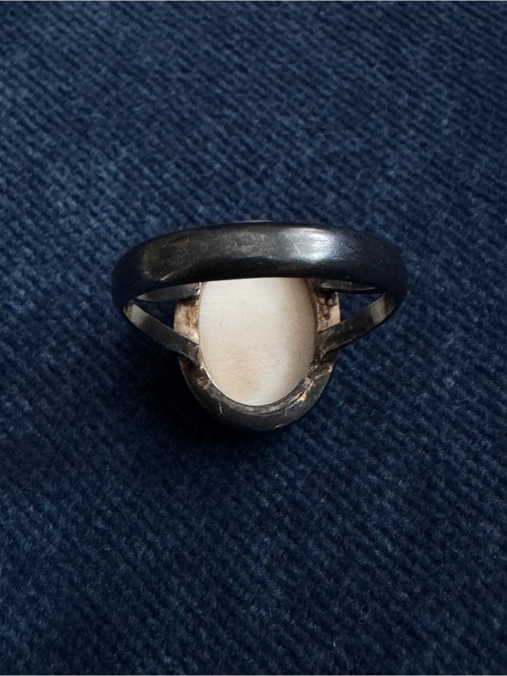 Vintage 925 Sterling Silver and Pink  Shell Cameo Ring  Size 7 - Picture 6 of 6